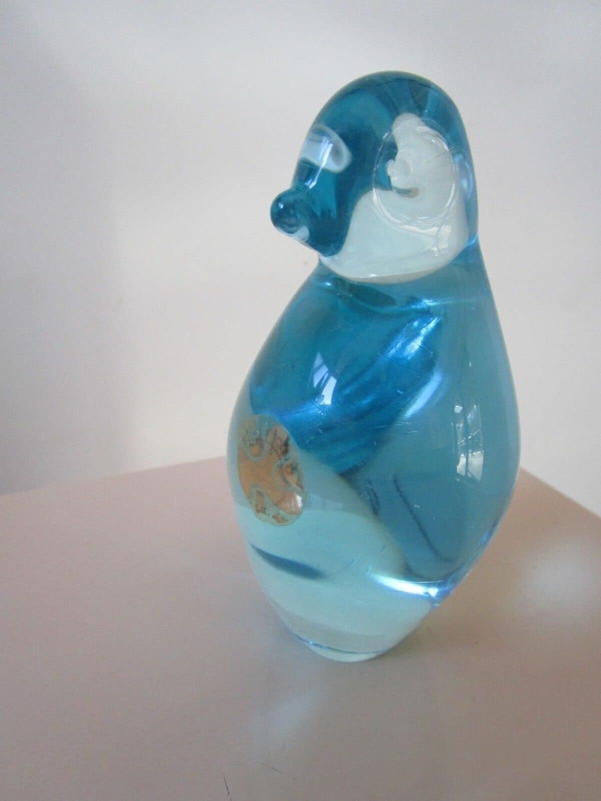 Paperweight Crystal Blue Bird 4&quot; Tall - $21.55