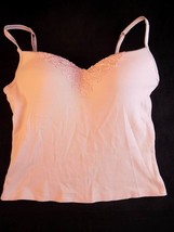 WOMENS PINK HALTER TOP CANYON RIVER  BLUES Size Medium Built in Cup Cott... - $11.87