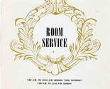 Fairmont Hotel &amp; Tower Room Service Menu Atop Nob Hill San Francisco Cal... - $35.54
