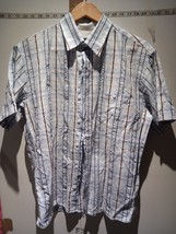 Worsley Mens Button-Up Short Sleeve Shirt Size L Express Shipping - £13.53 GBP