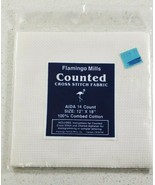 Flamingo Mills Counted Cross Stitch Fabric Aida Cloth 14 Count 12&quot; X 18&quot;... - £5.15 GBP