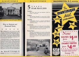 The Martinique Hotel Brochure Washington DC 1930's - $17.82