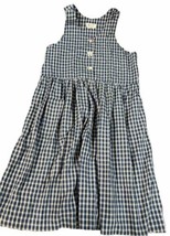 Vtg Hearts and Stitches Sleeveless Dress Plaid Chunky Buttons L made in USA 90s - £22.19 GBP