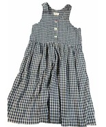 Vtg Hearts and Stitches Sleeveless Dress Plaid Chunky Buttons L made in USA 90s - £21.71 GBP