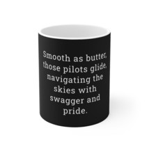 Funny Pilot Black Ceramic Coffee Mug 11oz  | Pilot Graduation Gift 1937P - £8.76 GBP