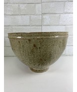 Very Large Art Pottery Bowl Signed Boyd ? Brown Green Drip Glaze - £47.17 GBP