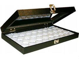 36 Gem display Jars see thru glass storage Showcase Display Case Storage... - $54.95
