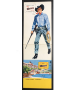 Vintage Bifold Best Western Motels Cowboy w/ Rifle &amp; Lasso Postcard 3.5&quot;... - $9.49