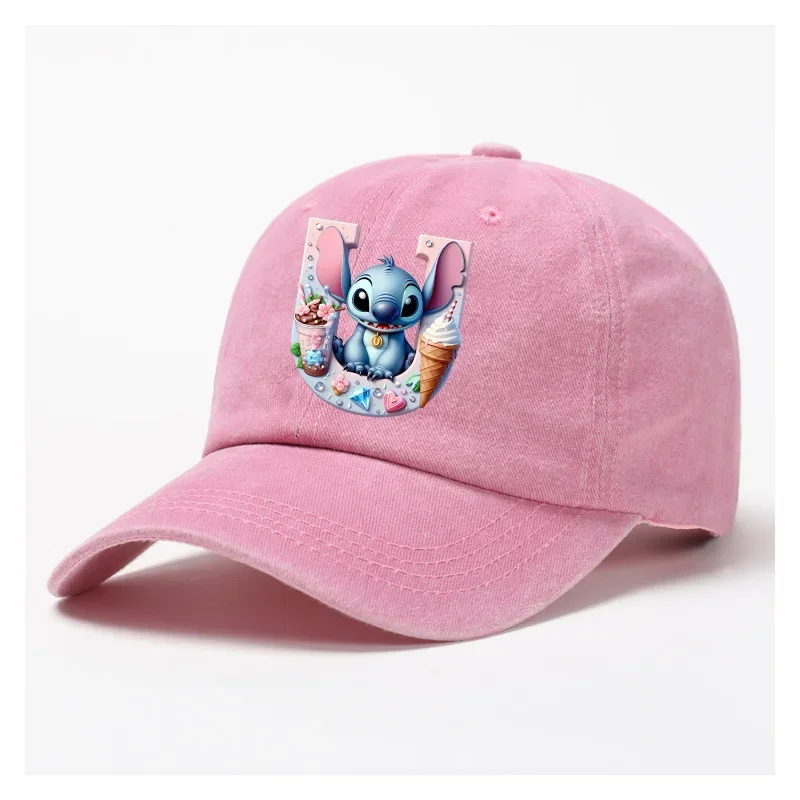 Lilo Stitch Anime Letter A-Z Baseball Cap Women Adult Summer -Adult SDZ2963 - $6.50