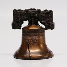 Vintage Liberty Bell Model Brass Bronze &quot;Pass And Stow&quot; 2 1/2&quot; x 2&quot; PATRIOTIC - $10.58