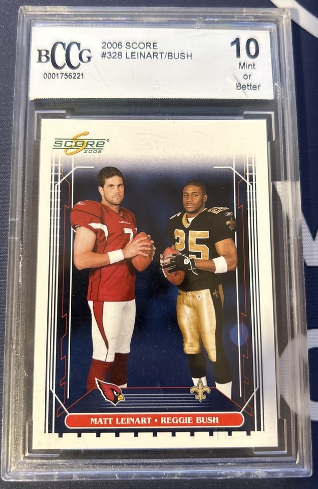 REGGIE BUSH MATT LEINART 2006 SCORE#328 BCCG 10 GEM MINT ROOKIE CARDINAL... - $4.94