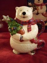 Pfaltzgraff Perennials Teapot Snow Bear Polar Bear~New In Box* - £13.36 GBP