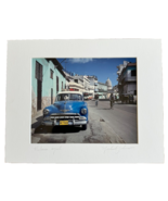 Habana Azul Cuba Street Blue 1950s Chevrolet Bicyclists Signed Michael J... - £59.16 GBP