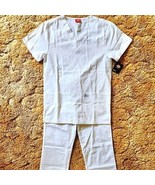 Dickies Unisex White EDS Essentials V-Neck Scrub Top &amp; Scrub Pants Size:... - $189.90 MXN