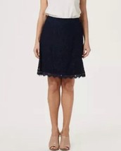 Isaac Mizrahi Petite Bi-Color Navy blue Paneled Lace Skort SP New A352417 - £15.81 GBP