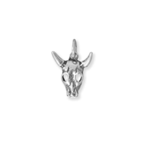 Sterling Silver Southwest Steer Skull Charm for Charm Bracelet or Necklace - £18.34 GBP