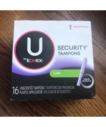 U By Kotex Security Tampons SUPER Unscented 16 Count NEW. - £28.28 GBP