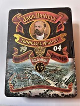 Vtg Jack Daniels 1904 Gold Medal No. 7 Tennessee Whiskey Large Hinged Tin Box - £22.10 GBP