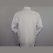 Mens 100% Linen Summer Shirt J.Valintin Turkey-Usa High Collar OBR78-01 White image 6