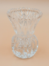Heavy Lead Crystal Diamond Cut Small Bud Vase 3&#39;&#39; X 2&#39;&#39; - £6.45 GBP