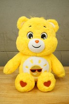 Care Bear Funshine Bear Yellow 16&quot; Plush Toy Teddy Bear Cartoon Tie In - £15.68 GBP