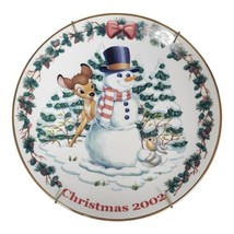 Disney Bambi &quot;First Snowfall&quot; Christmas 2002 Limited Edition Plate w/Han... - £13.07 GBP