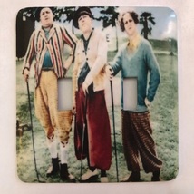 Three Stooges Golf Metal Switch Plate  Double Toggle - £7.30 GBP