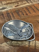 VINTAGE Siskiyou Belt Buckle Sweeping American Bald Eagle Freedom Made In USA - £15.69 GBP
