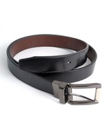 Saddlebred Men&#39;s 44 Black Bonded Leather Belt Gunmetal Buckle 11BK0108 C... - $33.95 CAD