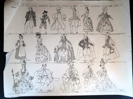 Vtg The Rivals by Sheridan Eaves NYC Costume Plot Paul Du Pont Ephemera - $49.99
