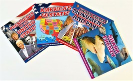 Lot 4  Social Study History America Presidents 50 States Monuments Parks Sharks - £9.95 GBP