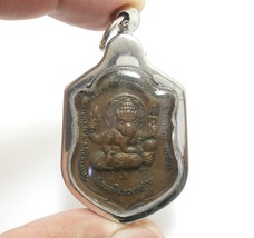 Phra LP Hong Lord Ganesha Om Ganesh coin magic miracle blessing for success luck - £56.69 GBP