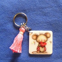 Sweet Little Love Mouse - Handmade Keychain - $15.00