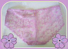 M L XL Lilac Victorias Secret NoShow FULL Back Floral Daisy Lace Hiphugger Panty - £9.83 GBP