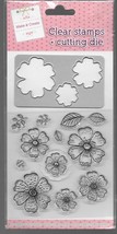 Make &amp; Create. Floral Die &amp; Stamp Set. Ref:038. Stamping Cardmaking Scra... - $8.83