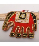 Selfhelp Crafts Made In India Red Elephant Christmas ornament - $252.22 MXN