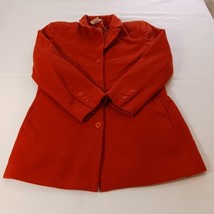 Harve Benard Sport Women’s Orange Wool/Cashmere Blend Jacket Coat Size 6 image 8