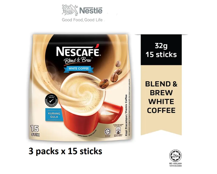 NESCAFE Ipoh White Coffee So Creamy, Instant Coffee, 45 sticks 3in1 DHL ... - $51.90