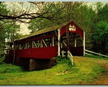 Trostletown Covered Bridge Johnstown Pennsyolvania PA UNP Chrome Postcar... - $3.91