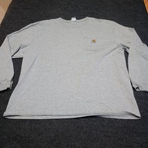 Carhartt Shirt Adult XL Gray Front Pocket Long Sleeve Crew Neck - $18.47