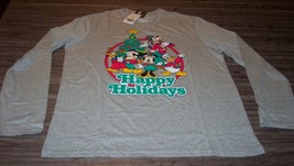 Walt Disney Mickey Mouse Goofy Donald Christmas T-Shirt Large New w/ Tag - £19.77 GBP