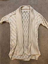 Forever 21 Women&#39;s  Cardigan Sweater knit size S beige americana trendy girl - £9.74 GBP