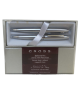NEW AT Cross Bradbury ballpoint Pen 0.7 mm Pencil Gift Set SATIN CHROME ... - $60.86 CAD