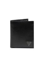 Guess Men Wallet - Gift Ready Black Designer Leather Slim Bifold Card Holder New - $1,401.30 MXN