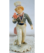 Karl ENS Figurine Boy in Top Hat &amp; Tails Holding Roses ~ Germany - $62.50