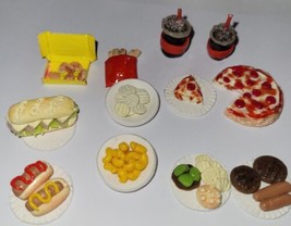 Dollhouse Miniature Snack Food Pizza Hot Dogs Chicken Nuggets - £12.78 GBP