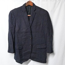 Canali 46R | 36R Navy Blue Tweed 2 Button Blazer Sport Coat Suit Jacket - £27.72 GBP