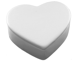 4 Pack - Bisque Imports Figurines Large Heart Box - Ready To Paint - No Firing - £37.01 GBP