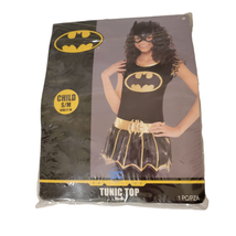 Batman Tunic Top Halloween Costume Piece Size Child S M Black Gold - £11.85 GBP