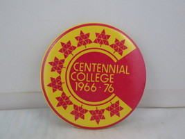 Vintage College Pin - Centennial College 1966-76 - Celluloid Pin  - £11.95 GBP